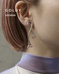【SALE】GOLDY/ゴールディ/ドローイング ライン フラワー イヤリング/アクセサリー/2230204