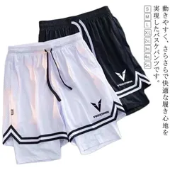 インナー付き バスケパンツ インナー付きランニングパンツ トレーニングウェア インナー付き ジャージ ショートパンツ メンズ ハーフパンツ 通気 吸汗速乾 短パン 半ズボン ジムウェア 短め ジム ス#dongdong11415
