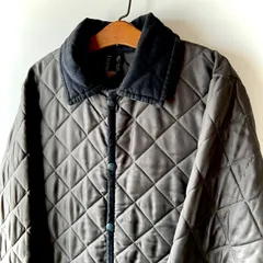 【 made in england】LAVENHAM quilting jacket charcoal gray size36