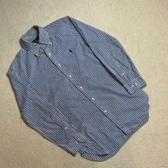 ポロ ラルフローレン ブルー ストライプ シャツ