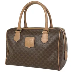 セリーヌ CELINE マカダム柄 ハンドバッグ ミニボストン ハンドバッグ コーティングキャンバス ブラウン レディース 【中古】