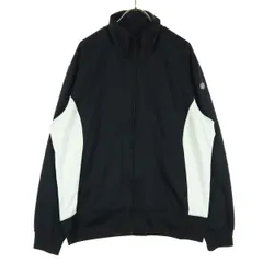 美品 asics アシックス 長袖 トラックジャケット L ブラック メンズ 古着