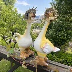 庭、花園、林戸装飾創意キャラクターかわいいアヒルの置物