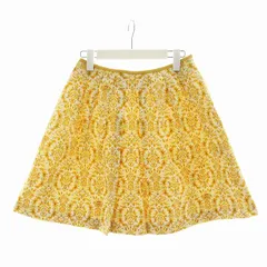 マッキントッシュフィロソフィー MACKINTOSH PHILOSOPHY フレアスカート ミニ丈 花柄 36 黄 イエロー 白 ホワイト H5S09-723-60 /AN30 ■MA