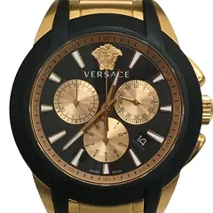 【三沢店85】ヴェルサーチ メンズ 腕時計  クロノグラフ 並行輸入 ベルサーチェ VERSACE CHARACTER ブラック×ピンクゴールド VEM800318　２次流通品ブランドのサムネイル