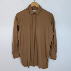 UNITED ARROWS ユナイテッドアローズ シャツ 長袖 比翼仕立て アースカラー ブラウン レディース 古着 シティーボーイ