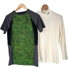 トレーニングウェア 半袖 長袖 XL 2枚セット スポーツウェア アンダーシャツ インナー