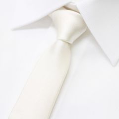 送料無料 103 DOLCE&GABBANA ドルチェ＆ガッパーナ パールホワイト ネクタイ SILK シルク