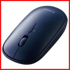 【新着商品】プレゼンモード機能付 4ボタン Windows 静音 Mac 薄型 Android M-TM10BBBU/EC iOS Slint iPadOS Bluetooth FireOS対応 ワイヤレスマウス ネイビーブルー エレコム