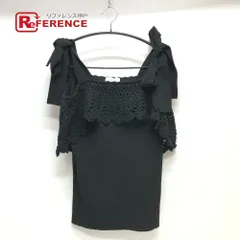 新品同様 IRENE アイレネ 19S81010 鍵編み ニットレイヤート キャミソール キャミソール ブラック レディース【中古】 アイレネ IRENE 鍵編み ニットレイヤート 19S81010 キャミソール