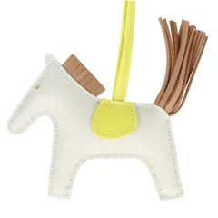 【HERMES】エルメス ロデオチャームPM バッグチャーム U刻印 2022年製 アニョーミロ レザー クレ チャイ ライム 【中古】 USED-SA 【9304】