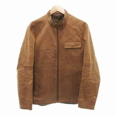 コムサイズム COMME CA ISM ジップアップブルゾン ライダースジャケット フェイクレザー スタンドカラー XL 茶 /JS ■GY22のサムネイル