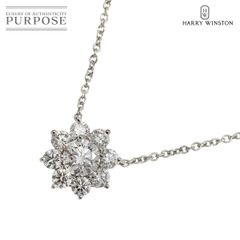 ハリーウィンストン HARRY WINSTON サンフラワー ミニ ダイヤ 0.37ct ネックレス 41cm Pt プラチナ Necklace【証明書付き】 90249193