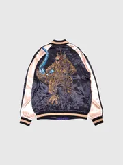 美品 super 限定 Brezee 日本 2面用 ゴジラ スカジャン サテン