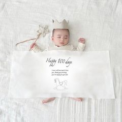バースデー タペストリー 横長 飾り付け 飾り 赤ちゃん用  女の子 男の子 子供バースデータペストリー 100日祝い 　誕生日 飾り付け 写真撮影 シンプル インテリアleigao06