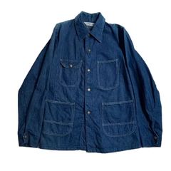 140 BLUE BLUE デニムジャケット ジップアップ ストライプ裏地 