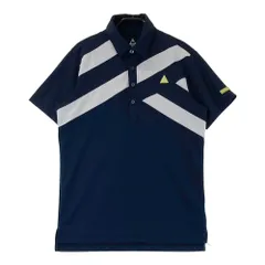 サイズ：M LE COQ GOLF ルコックゴルフ  半袖ポロシャツ 刺繍  ネイビー系 [240101480772] ゴルフウェア メンズ ストスト