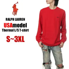 【新品・未使用】【RL2000RED／赤】ラルフローレン 長袖 Tシャツ メンズ レディース キッズ 大きいサイズ USAモデル RALPH LAUREN サーマル ロンT 長袖Tシャツ おしゃれ ロゴ ポロ ラルフ ブランド S M L XL 2XL