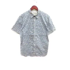 ランバンオンブルー LANVIN en Bleu シャツ 総柄 半袖 50 青 ブルー /YKのサムネイル