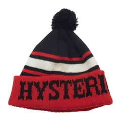 HYSTERIC GLAMOUR ヒステリックグラマー HG ニット キャップ ボンボン ブラック系 レッド系 F【中古】のサムネイル