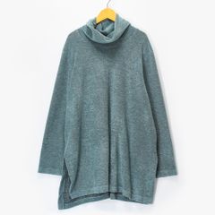 コールドウォーター クリーク Coldwater Creek タートルネック ニット セーター 総柄 長袖 グリーン XL レディース コールドウォーター クリーク Coldwater Creek タートルネック