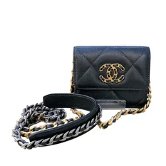 即決エコ割！（箱無し）CHANEL19 マトラッセ 黒財布 正規品保証2560.