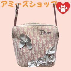クリスチャンディオール Christian Dior  トローター装飾フラワーショルダーバック