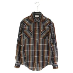 CELINE (セリーヌ) 20AW ドラッグストアカラーウエスタンクラシックチェック長袖シャツ ブラウン 2C143283Lのサムネイル