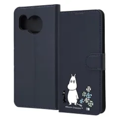 【数量限定】マグネット/ムーミンとお花 シンプル ムーミン/手帳型レザーケース ケース SH-54D SHG11 sense8 AQUOS イングレム