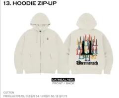 G-DRAGON フーディ　パーカー ☆G-DRAGON Ubermensch Hoodie Zip-Up Oatmeal☆韓国大人気