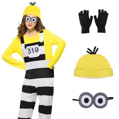 新品 [TUAHOUS] ミニオン コスプレ ハロウィン ミニオン コスチューム 長袖 男女兼用 ミニオン服