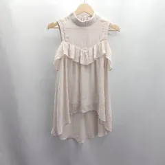 ◇ ⊂ スナイデル ヘムフリル ノースリーブ ミニ丈 コンビノースリーブプルオーバー サイズＦ ベージュ系 レディース E  【1505290000048】