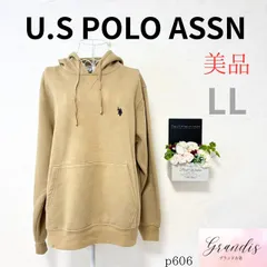 ★美品A★ U.S POLO ASSN ユーエスポロアッスン レディース パーカー トレーナー ニット 裏起毛 ベージュ LL