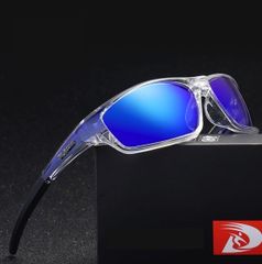 新品 送料込みストリート アウトドア 偏光サングラス 青/スケルトン