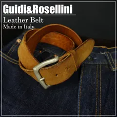 希少 人気アイテム☆Guidi&Rosellini グイディ&ロゼリーニ レザーベルト イタリア製 SIZE 30 ブラウン  希少アイテム 高級ラインのサムネイル