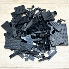 LEGO レゴ ブラック系 中古 パーツ プレート ブロック8x16 ブロック8x8 大量 ばら売り 部品取り LY-240226-12