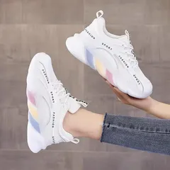 新品 レディース カラフル厚底スニーカー カジュアル【17】