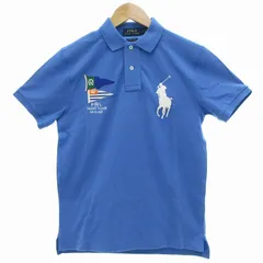 ポロ ラルフローレン POLO RALPH LAUREN 国内正規 タグ付き CUSTOM SLIM FIT ポロシャツ 半袖 ビッグポニー刺繍 YACHT CLUB ヨット S 水色 ライトブルー /UO
