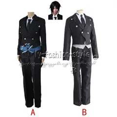 【新品】 黒執事２ 黒執事くろしつじ衣装 セバスチャン ミカエリス 燕尾服 風 コスプレ衣装 ウィッグ コスプレ服 アニメ コスチューム Cosplay イベント パーティー kkktgx