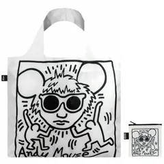 【新品】 LOQI ローキー エコバッグ  KEITH HARING / Untitled (Andy Mouse)　( キース・へリング / アンディマウス)  リサイクルエコバッグ ストラップなし 内ポケットなし KH.AM.R