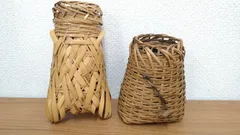 TAO様専用ページ　　中古品　竹細工　竹籠　花籠　壁掛け2個セット