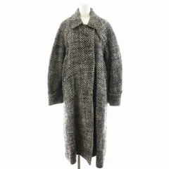 メゾンスペシャル MAISON SPECIAL 23AW ステンカラーコート ロング丈 総柄 ウール アウター 36 S 黒 ブラック 白 ホワイト 21222165206 /AN42のサムネイル