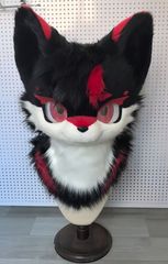 着ぐるみヘッド 猫全頭　ケモノ マスク コスプレ コスチューム kigurumi 着ぐるみヘッド 猫 紺 全頭ヘッド ケモノ マスク ファースーツ