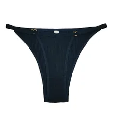 ブラジリアン レディース 綿 コットン リブあみ ハート チャーム ストレッチ ハーフバック シンプル 無地 スポーツ  Tバック ショーツ 黒 赤 紫 紺 rt-032