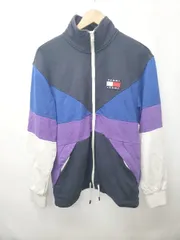 ◇ Θ TOMMY JEANS トミージーンズ 長袖 ジップアップ ジャケット サイズS ネイビー系 マルチ メンズ E  【1507100000781】