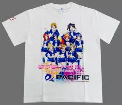 [중고] T셔츠(캐릭터) μ's 오리지널 콜라보레이션 T셔츠 화이트 M사이즈 [PACIFIC RACING TEAM×러브라이브!] 제3기 ver.1 개인 스폰서 코스 특전
