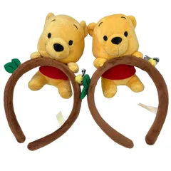 186000 現状品 2点 プーさん カチューシャ ぬいぐるみ まとめ売り