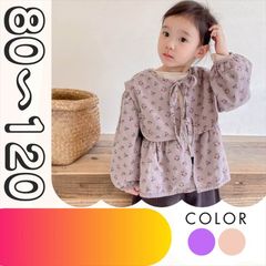【送料無料】ケープカラー 小花柄カーディガン 女の子 ベビー キッズ 長袖 80 90 100 110 120 秋 冬 韓国子供服 ハーフバースデー ベビー用品 アウター 上着