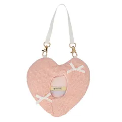 ☆ ツイードPINK ☆ おくるみぬい2WAYショルダー 推し活 バッグ ショルダー ぬいぐるみ ぬいぐるみショルダーバッグ ぬいぐるみショルダーポーチ ぬいぐるみポーチ ポーチ 15cmぬい推奨 推しぬい おくるみ ぬい 人形 ぬい活 ぬい撮り