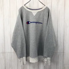 Champion チャンピオン フロントロゴ アームロゴ 刺繍ロゴ スウェット トレーナー 裏起毛 アメカジ 古着